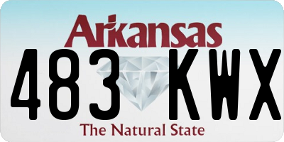 AR license plate 483KWX