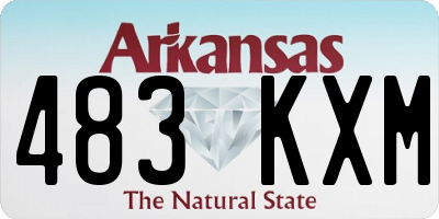 AR license plate 483KXM