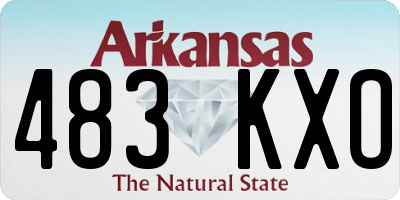 AR license plate 483KXO
