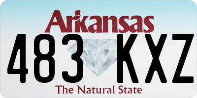 AR license plate 483KXZ