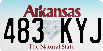 AR license plate 483KYJ