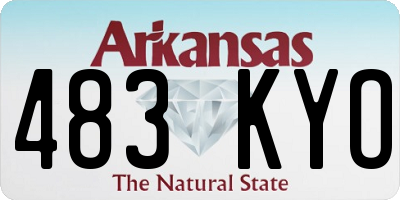 AR license plate 483KYO