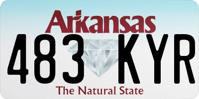 AR license plate 483KYR