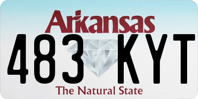 AR license plate 483KYT