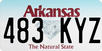AR license plate 483KYZ