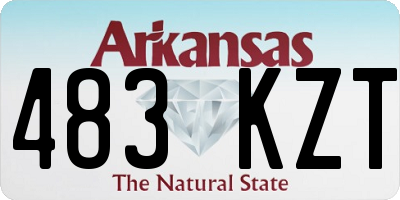 AR license plate 483KZT