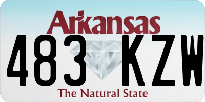 AR license plate 483KZW
