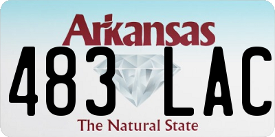 AR license plate 483LAC