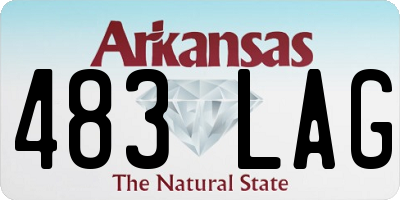 AR license plate 483LAG