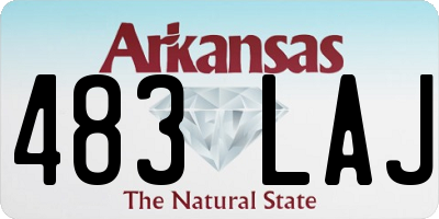 AR license plate 483LAJ