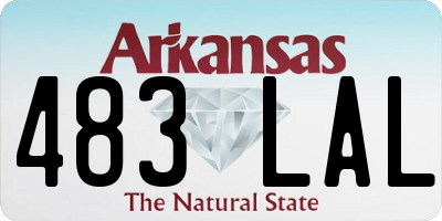 AR license plate 483LAL