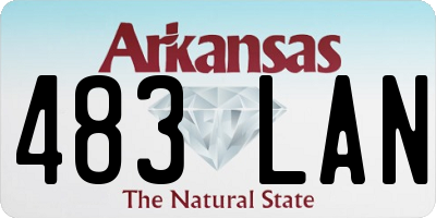AR license plate 483LAN