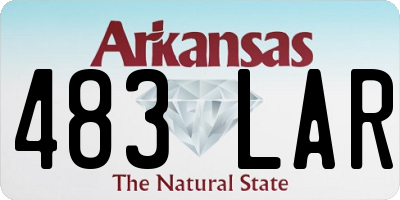 AR license plate 483LAR