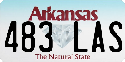 AR license plate 483LAS