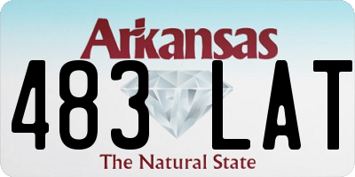 AR license plate 483LAT