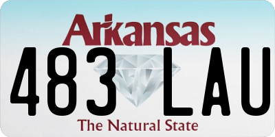 AR license plate 483LAU