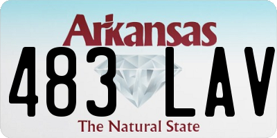 AR license plate 483LAV