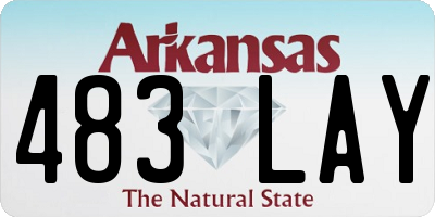AR license plate 483LAY