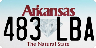 AR license plate 483LBA