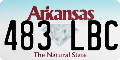 AR license plate 483LBC