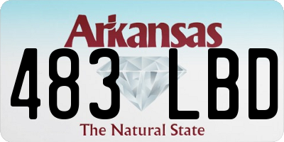 AR license plate 483LBD
