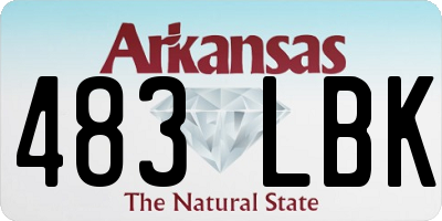 AR license plate 483LBK