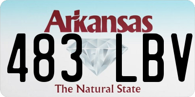AR license plate 483LBV