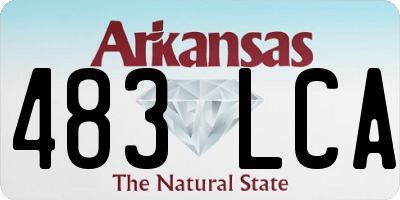 AR license plate 483LCA
