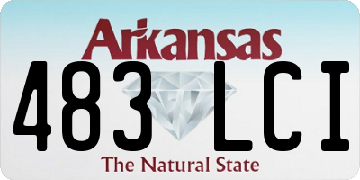 AR license plate 483LCI