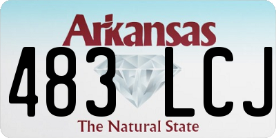 AR license plate 483LCJ