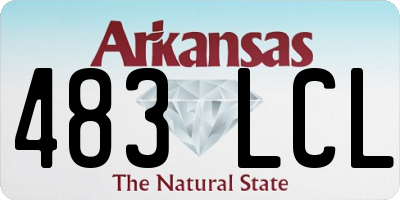AR license plate 483LCL