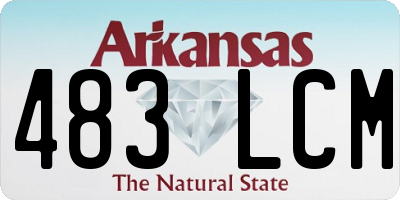 AR license plate 483LCM