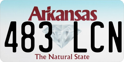 AR license plate 483LCN
