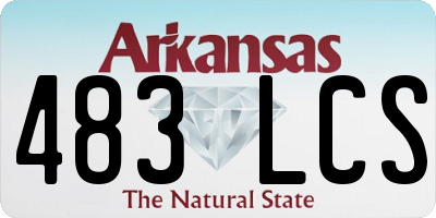 AR license plate 483LCS