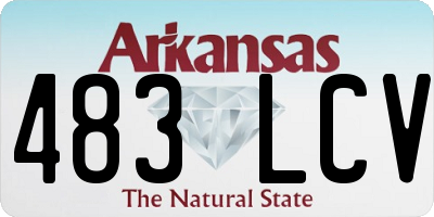 AR license plate 483LCV