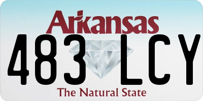 AR license plate 483LCY