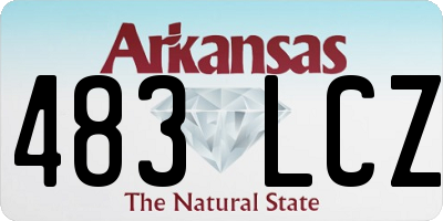 AR license plate 483LCZ