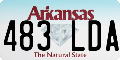 AR license plate 483LDA