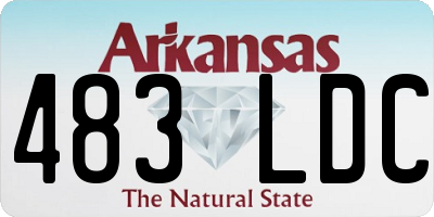 AR license plate 483LDC
