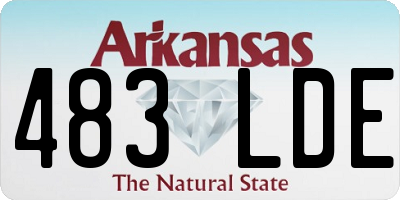 AR license plate 483LDE