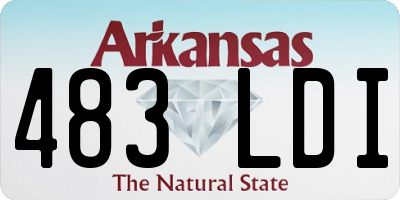 AR license plate 483LDI