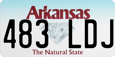 AR license plate 483LDJ