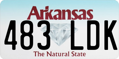 AR license plate 483LDK