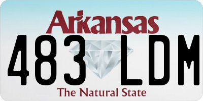 AR license plate 483LDM
