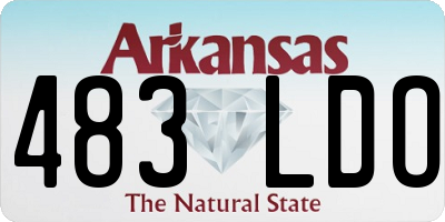 AR license plate 483LDO
