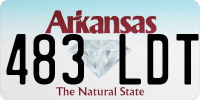 AR license plate 483LDT
