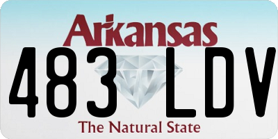 AR license plate 483LDV