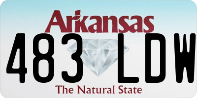 AR license plate 483LDW