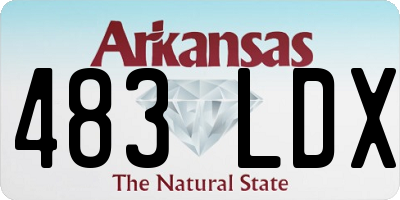 AR license plate 483LDX