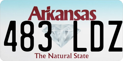 AR license plate 483LDZ